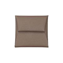 Hermes Bastia Silver Buckle Epsom Calfskin Coin Purse Women Wallets Etoupe H041054CK18 Box Included