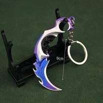 Valorant Key Ring Weapon Melee Reaver 2.0 Karambit Knife Reaver Vandal Game Peripheral Sword Alloy Figure Charm Plaything for Gift