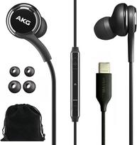 SAMSUNG AKG ausinės, skirtos Galaxy S23 Ultra, originalios USB Type-C ausinės su nuotolinio valdymo pulteliu ir mikrofonu, pridedamas pintas aksominis maišelis, juodos spalvos - In-Ear & - - - juoda