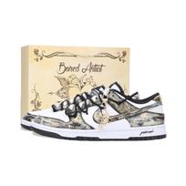Nike Dunk Gold Rush Atsparūs trinčiai žemi krepšinio/riedlenčių batai Unisex Juodi Balti Auksiniai HF5441-100(Team724-) 42.5 beige