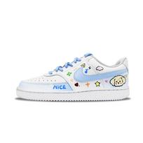 Nike Court Vision Light Blue Puppy Abrasion Resistant Low top Skateboard Shoes Unisex DH2987-101(Team497-) 39