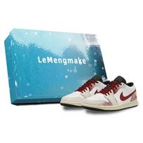 Jordan Air Jordan 1 Lemon Joy Low top Vintage Basketball Shoes Unisex Red 553558-040(Team399-S-BOX) 44.5