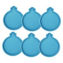 Christmas Ball Pendant UV Epoxy Resin Molds Handmade Keychain Silicone Mould DIY Crafts Jewelry Decorations Casting Tool 1 mėlyna