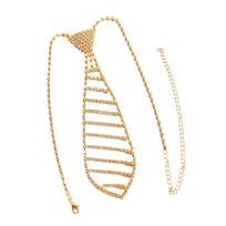 Gothic Styles Crystal Choker Necklace Tie Sparkling Rhinestones Jewelry Necktie for Women Nightclubs and Special Event auksas