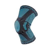 Knitted Knee Compression Sleeve with Side Stabilizer Patella Pad Women Men Meniscus Tear Injury Recovery Joint Pain Running Sports Knee Support Brace L mėlyna