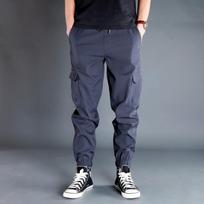 Vyriškos kelnės Juodos Joggers Multi Pocket Laisvos Sportinės Kelnės Pavasario Rudens Vyriškos Kasdieninės Sportinės Kelnės Cargo Pants Plius dydis M-6XL M pilka spalva