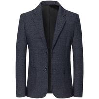 Pavasaris Ruduo Vyriški languoti švarkai Smart Casual Formalūs kostiumai Švarkai Paltas Vyriška mada Slim Fit Atlenkiamas apykaklė Švarkai Viršutiniai drabužiai M tamsiai pilka spalva