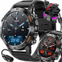 Smartwatch Zegarek Męski Rozmowy Polskie Menu Kroki Sms 400 Mah + Słuchawki