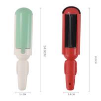 Pet Hair Remover Roller for Cat and Dog Fur on Sofas and Carpets OPP Packaging raudona