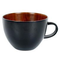 350ml/500ml Wooden Cup Easy to Clean Japanese Style Bowl Type Juice Unbreakable Tumbler Mugs with Handle for Home