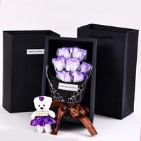 7PCS Rose Soap Bear Bouquet Gift Set for Mother's Day