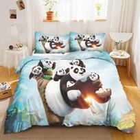 Cartoon Kung Fu Panda Po Duvet Cover Home Pillowcase Set Adult Bedroom Children Comforter Bedding 135x200cm