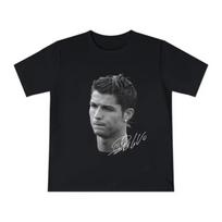 Cristiano Ronaldo marškinėliai su galva ir parašu Madingi grafiniai marškinėliai Ronaldo CR7 Cristiano Ronaldo marškinėliai Ronaldo Vintažinis futbolas 4XL