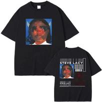 Rapper Steve Lacy Gemini Rights Album Cover Double Sided Print T-shirt Male Hip Hop Oversized Tshirt Men's Fashion Vintage Tees S juoda