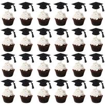 24PCS Graduation Party Cupcake Toppers Graduation Cap Picks Graduation Cake Decorations for Graduation Ceremony Party Supplies juoda