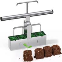 Practical 4 Cell Soil Block Maker Upgraded Garden Blocking Tools Soil Blocker  Greenhouses sidabras