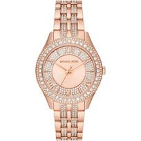 Michael Kors MK4710 Harlowe Rose Gold-Tone Ladies Watch 38mm ryškiai rožinė