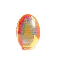Easter Theme Glass Disco Egg Ball Decorative Adorable Reflective Mirror Ball Shimmering Effect Easter Mirror Ball Festive Decor oranžinė