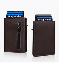 Large Capacity Anti-Magnetic Wallet: Multi-Card Slots, ID Holder for Men & Women kava