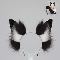 Halloween Fox Ears & Tail Set - Yokai Fox Cosplay Prop, Handmade Fox Girl Kemonomimi Headband One Size
