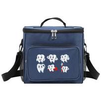 Insulated Bags Shoulder Lunch Bag Waterproof Cooler Box Portable Thermal Organizer Handbag for Men and Women Teeth Pattern