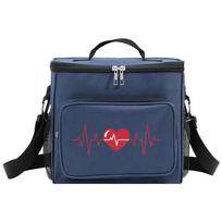 Thermal Organizer Handbag Insulated Lunch Bags Cooler Box for Student Portable Waterproof Camping Storage Boxes Love Printing