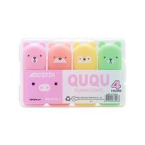 Personalized Macaron Highlighter Set - 6 Mini Fluorescent Colors for Students Chisel Tip