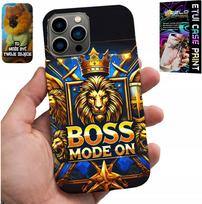 Etui Do Iphone 13 Pro - Boss Lew Z Koroną Na Tarczy Case + Folia