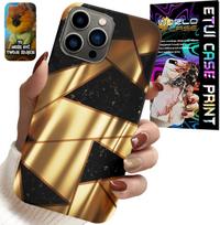 Etui Do Iphone 13 Pro - Złote Eleganckie Wzory + Folia Hydro