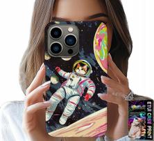 Etui Do Iphone 15 Pro Max - Koci Astronauta Kot Kosmos Obudowa Case