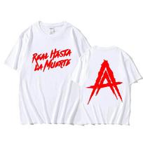 Hip Hop Streetwear Anuel AA Real Hasta La Muerte Graphic T Shirts for Women Fashion Rapper Harajuku Casual S