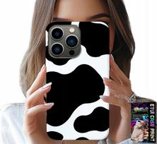 Etui Do Iphone 15 Pro Max - Czarno - Białe Łaty Krowa, Modne Wzory