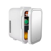 8L Mini Portable Car & Home Fridge: Dual Use Cold/Warm Box with Cosmetic Mirror & Light