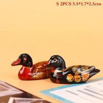 Hot 2Pcs Vintage Resin Pair Of Mandarin Ducks Chopstick Holder For Home Decor