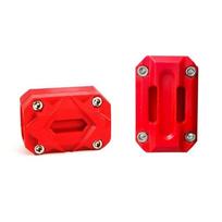 2Pcs Anti-Collision Crash Bar Guard with Buffer Bumper Protection Block Engine Guard Protector raudona