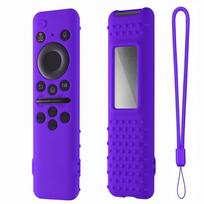 Silicone Remote Control Case Soft TV Stick Cover for SAMSUNG BN59-01432A/01432B/01432D/01432J/01436B/TM2360E/TM2360F/01392B violetinė