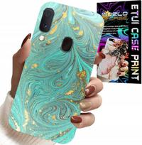 Etui Do Samsung Galaxy A20E - Marmurkowe Wzory + Szkło Hartowane