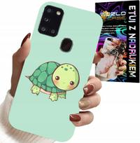 Etui Do Samsung Galaxy A21S - Słodkie Żółwki Wzory Dla Dzieci + Szkło