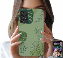 Etui Do Samsung Galaxy A23 5G - Zielone Liście Roślinne Wzory Plecki