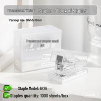 Compact Transparent Stapler for Students - Portable and High Value