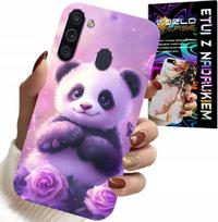 Etui Do Samsung Galaxy A21 - Słodka Panda Wzory Dla Dzieci + Szkło