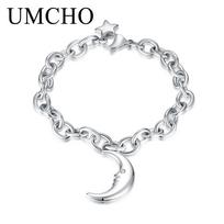 Umcho Exquisite 316L nerūdijančio plieno mėnulio apyrankė 18cm sidabras