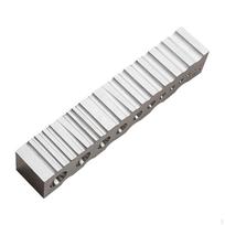 Štampos blokas, pusiau apvalus, trikampiai grioveliai, stalo įrankis, metalinis blokas papuošalų gamybai, gamyba Rectangle white