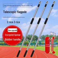 Sustiprintas nerūdijančio plieno teleskopinis vėliavos stiebas - 2 m ir 3 m įtraukiamas rankinis stulpas 1.2m Guide Flagpole/Pointer