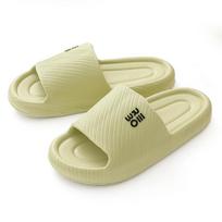 Naujos minkštos padės poros neslystančios namų vidaus šlepetės moteriški batai Fits 35-36 žalia