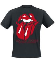 Hackney Diamonds Lick Over marškinėliai juodi, The Rolling Stones, 100% medvilnė S