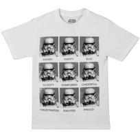 Star Wars Mens Trooper Emotions T-Shirt S balta