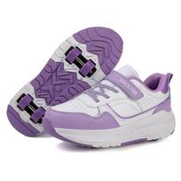 Roller Skate Shoes Kids Autumn 2024 Children Fashion Casual Sports Toy Birthday Gift Games Boys 4 Wheels Sneakers Girls 34 levanda