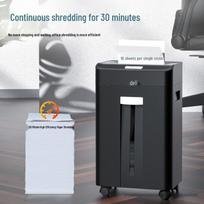 Deli 33163 Commercial Cross-Cut Paper Shredder - Level 4 Security, 16-Sheet, 23L Bin CN plug (adapter included)