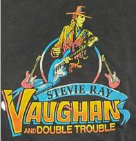 26 RARE Stevie Ray Vaughan Vintage Double Trouble 1986 Short Black T-shirt S-5XL Unisex T-Shirt L